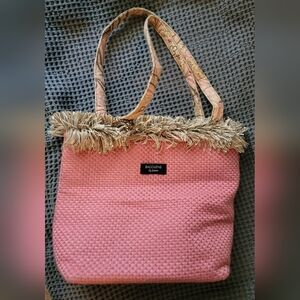 Pink Fringe Tote Bag